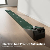 Electric Putting Mat Adjustable Hole Size Putting Mat with Sphere Return Sports Equipment Non-Slip Base