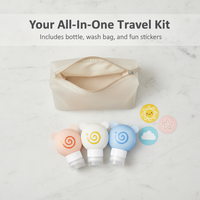 Donut Silicone Travel Dispenser Bottle Set for Lotions and Cosmetics