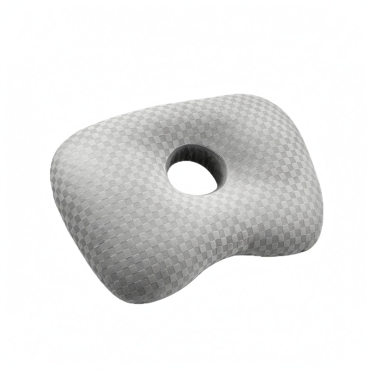 Pressure Relief Ear Hole Pillow Soft Side Sleeper Pillow Dipped Edge Contoured Cushion Rounded Corners