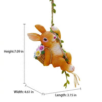 Hanging Animal Garden Ornament, Resin Animals Woodland Creature Decor, Pastoral Outdoor Hanging Decor, Cute Garden Animal for Patio