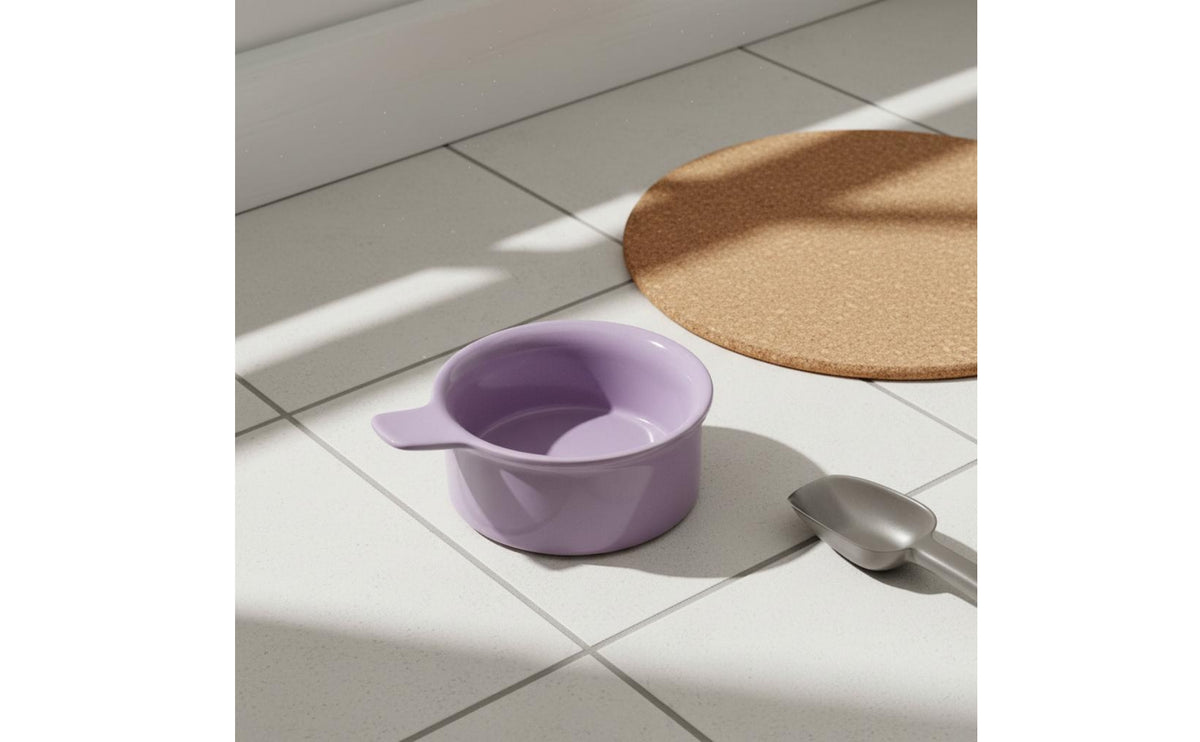 Easy to Clean Ceramic Cat Bowl Reduces Spills Ceramic Pet Bowl High-Gloss Finish Heavy Pet Dish Anti-Tip for Cats