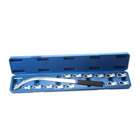 15 Pieces Drive Belt Tool Set with Ratcheting Wrench Compact Drive Belt Wrench Set Hard-to-Reach for Mechanics