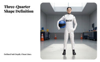 1/18 Scale Racer Figurine with Helmet | Painted Suit Details, Racer Figure, for Dioramas
