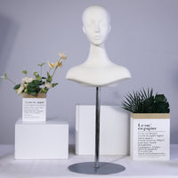 Premium Mannequin Head for Displaying Wigs, Hats, and Jewelry, White Head Base, Window Display Model
