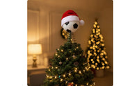 Christmas Festive Tree Finial Holiday Topper with Spring Base Whimsical Coiled Base Tree Ornament