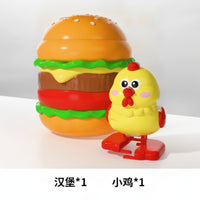 Bouncing Hamburger Toy Novelty Burger Toy with Character Cute Play Food Mini for Playtime