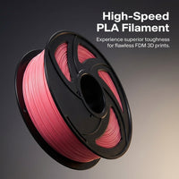 PLA Filament 1.75mm 1kg Spool for 3D Printer, High Speed FDM Red Color, Toughness for Beginners