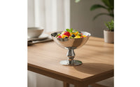 Fruit Cup Mirror Polished Dessert Cup with Pedestal Silver Pedestal Bowl for Afternoon Tea