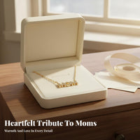 MOM Letter Necklace Sparkling Cubic Zirconia Gold MOM Necklace Set Delicate Design Women's Jewelry for Moms, Daughters, Birthday, Anniversary