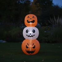 Inflate Inflatable Pumpkin Stack Outdoor Jack-O'-Lantern Yard Decoration Giant Stacked Pumpkin Decoration Weather-Resistant for Porch