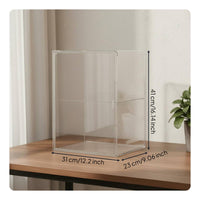 Clear Figurine Display Box Dustproof Storage Case Removable Dividers  Display Case for Collectors