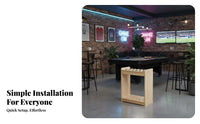 Floor Standing Cue Rack Solid Wood Material Freestanding Cue Rack Sturdy and Billiard Stand for Bar, Pub, Home