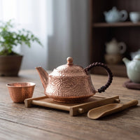 Copper Teapot Vintage Hammered Teapot Gas Teaware for Tabletop
