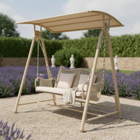 Loveseat Swing Chair Double Canopy Swing Chair Outdoor Furniture for Couples, Garden, Backyard, Balcony