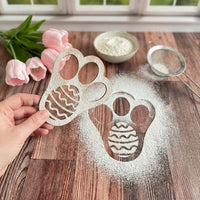 Easter Bunny Paw Print Stencil Reusable Bunny Footprint Stencil Rabbit and Easter Eggs Template DIY Crafts for Crafters, Teachers, Yard, Classroom