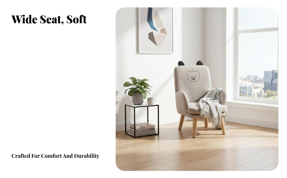 Comfortable Upholstered Lowspine Chair Supportive spinerest Upholstered Lounge Seat with Wood Legs Space-Saving Single Sofa Modern Design for Nursing Mothers, Homeowners, Nursery, Bedroom, perusing alcove, Reception Area