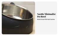 Anti-Tip Design Stainless Steel Pet Bowl Spill-Proof Elevated Pet Bowl Easy to Clean for Small Dogs, Kittens