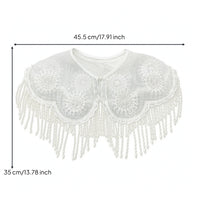 Shoulder Cape Translucent Faux Collar V-Neck for Formal Events, Photo Shoots