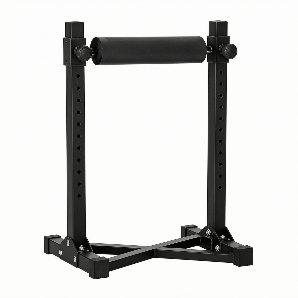 Adjustable Squat Stand Padded Roller Squat Stand Black Workout Equipment
