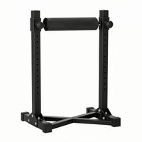 Adjustable Squat Stand Padded Roller Squat Stand Black Workout Equipment