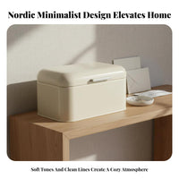 Space-Saving Nordic Design Countertop Box Sturdy Material Multi-Purpose Storage Bin Rust-Resistant for Entryway, Office