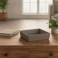 Woven Tray Organized Catchall Tray Textured Shallow for Tabletop, Vanity