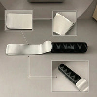 Stainless Steel Tapping Board with Textured Handle Handheld Tapping Board Brushed-Metal for Auto Mechanics, Garage