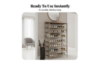 Foldable Shoe Rack Installation Multi-Tier Shoe Shelf Easy Assembly for Students, Homeowners, Dorm Room, Small Areas, Apartment