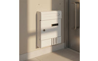 Rainproof Mailbox Iron Mailbox Powder Coated Metal Postbox for Outdoor, Front Doors