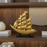 2 Pieces Waterfowl Couple Figurine Golden Highlights Couple Waterfowl Statue Present-Day Affection Birds Decor Hand-Painted Home