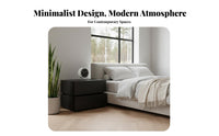 Minimalist design 2-Drawer End Table Nordic Design Nightstand Pre-Assembled Bedside Cabinet Easy Assembly for Apartment Dwellers, College Students, Small Apartments, Living Room, Office, Entryway