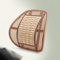 Support Cushion Breathable Cushion with Bamboo Panel Vented Backrest for Commuters