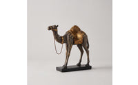 Camel Figurine with Golden Base-Toned Camel Figurine Retro Decorative Piece for Journeyers, Bookshelf