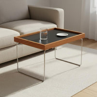 Space-Saving Bauhaus Design Low Table Lightweight Low Profile Coffee Table Easy to Clean Household Furniture Long-Lasting for Children, Bay Window, Small Areas, Bed