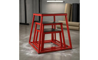 3 Pieces Stackable Jump Stool Nested Jumping Stool Set Textured Top Plyometric Box Set for Gymnastics