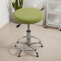 Round Stool Cover Full Coverage Bar Stool Seat Cover Washable Stretch Round Chair Seat Protector for Beauty Salon, Office, Kitchen