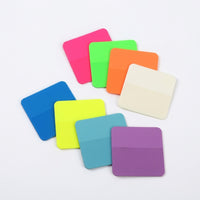 Fluorescent Sticky Notes Index Tabs for Studying, Transparent PET Material Bookmark Flags for Note Taking, Colorful Repositionable Markers
