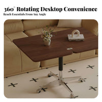 Mobile Design Adjustable C-Shaped Table Space-Saving Household Furniture half-century-centuryera aesthetic Laptop Stand multifunctional Use for Small Apartment Dwellers, Remote Workers, Students, Living Room, Home Office, Bedroom