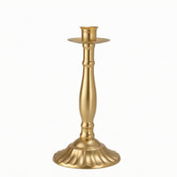 Candlestick with Fluted Base Polished Taper Candle Holder Fluted Candlestick Holder Sturdy Versatile for Dining Tables
