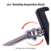 Telescoping Illuminated Inspection Mirror Portable Illuminated Lighted Inspection Mirror Lightweight Non-Slip Grip for Mechanics