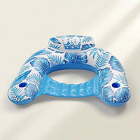 Lightweight U-Shaped Pool Buoyant Lounger Portable U-Seat Buoyant Lounger Backrest Support Inflatable Pool Lounger