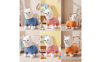 Alpaca Stool Soft Fabric Animal Stool Pouf Cute Furniture Floor-Standing for Children, Nursery, Playroom