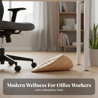 Wooden Balance Board Solid Wood Standing Desk Rocker Board Low-Impact Exercise Ergonomic Foot Rocker