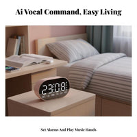 Multi-Functional Wireless Alarm Speaker Bluetooth Connectivity Digital timepiece high-volume Volume Smart Gadget Deep Bass for Students, profound Sleepers, Office Workers, Bedroom, Dorm Room, Nightstand, Desk