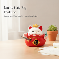 Lucky Cat Pen Holder Ornament for Desk & Home Decor