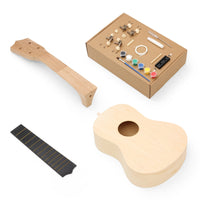 DIY Ukulele Kit to Assemble Your Own 21 Inch Ukulele Building Kit Unfinished Small Guitar for Kids, Beginners, Household Craft