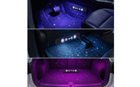 2 Pieces Multicolor Car Ambient Light with Sensor Dynamic Modes Car Light Kit with Controller Control Bright Soft for Drivers