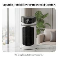 Quiet Operation Misting Desk Fan LED Night Light USB Humidifier Fan Multi-Speed Control for Office Workers, Bedroom, Dorm Room