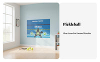 Indoor Outdoor Use Pickleball Training Wallpaper Easy Installation Solo Pickleball Training Sticker Long-Lasting Dink Stroke Practice Aid Portable for Beginners, Athletes, Families, Indoors, Outdoors, Backyard, Garage
