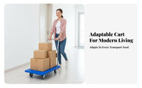 Quiet Wheels Foldable Push Trolley Easy Storage Collapsible Dolly Lightweight Platform Truck Multi-Purpose for Delivery Personnel, Warehouse Workers, Garage, Workshop, Shopping, Loading Dock